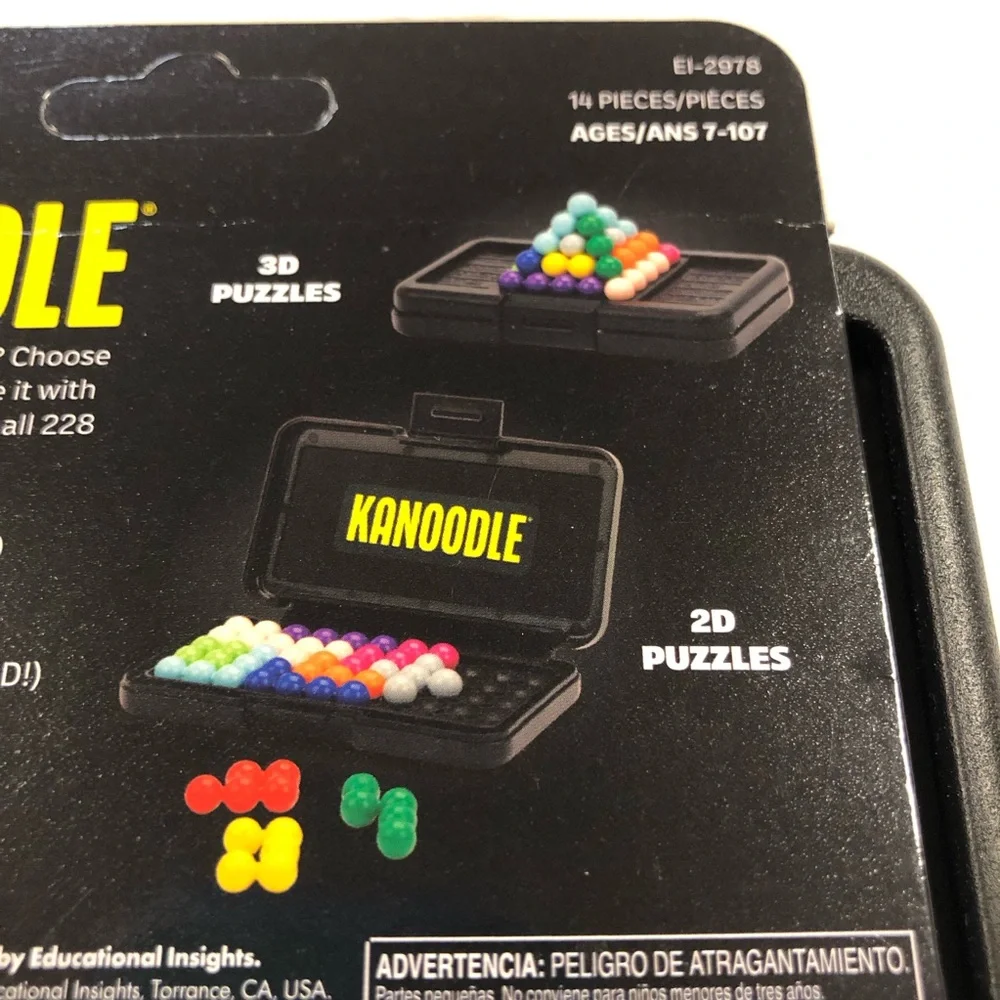 NEW Educational Insights Kanoodle Brain-Teasing Puzzles 14pcs Ages 7+